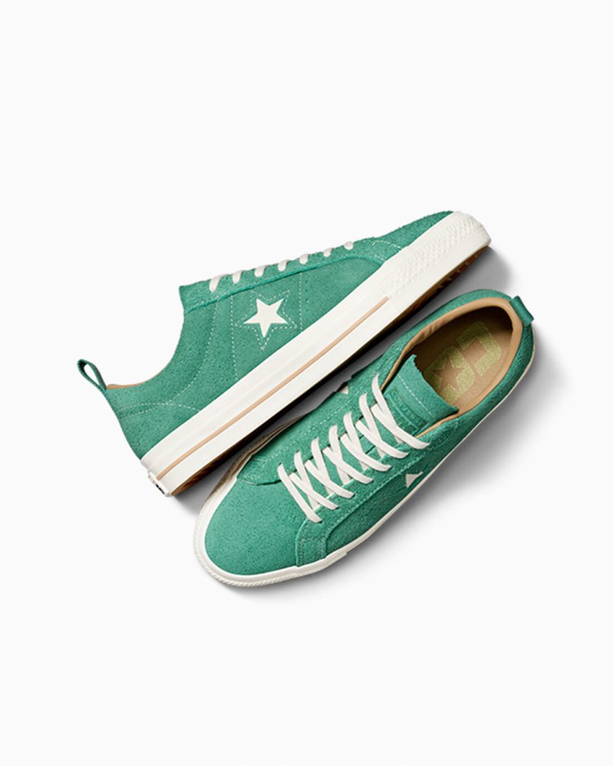 Zapatillas Skate Converse One Star Pro Vintage Suede Mujer Verde | PE LW4270